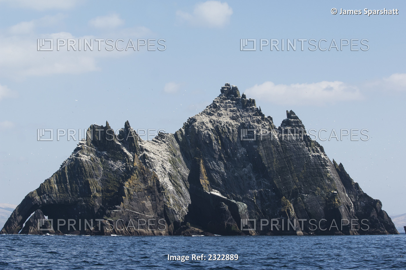 UK, Ireland, County Kerry, Skellig Islands, View of Little Skellig