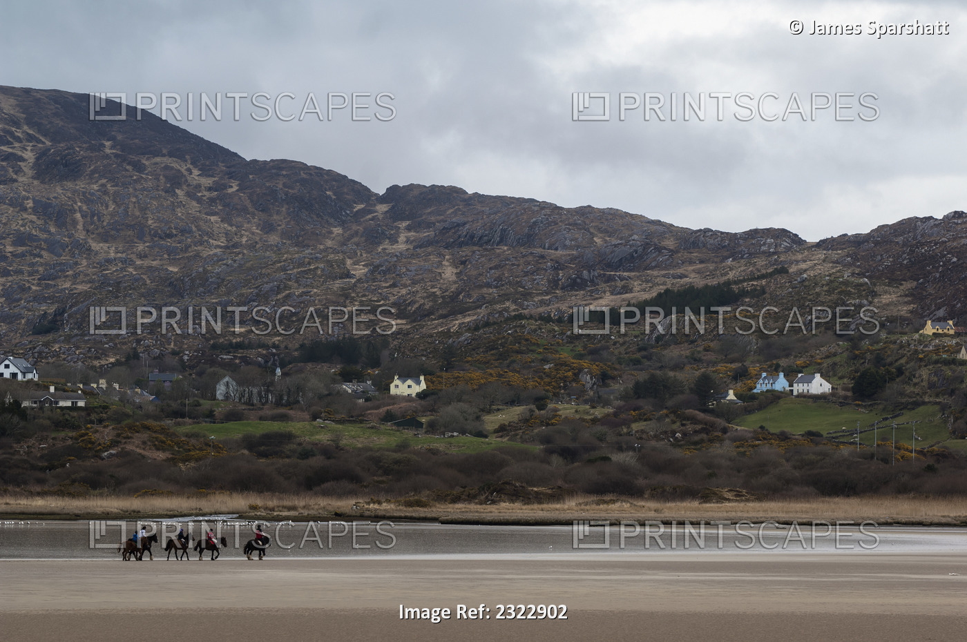 Horseback riding on Derrynane Beach; Dingle, County Kerry, Ireland, UK