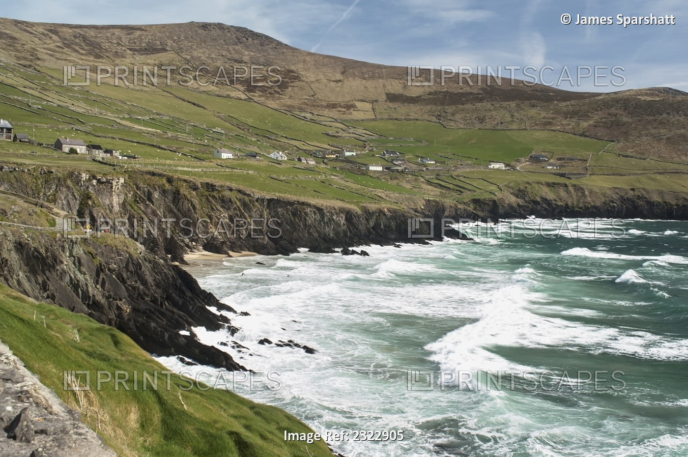 Crashing waves; Slea Head, Dingle, County Kerry, Ireland, UK