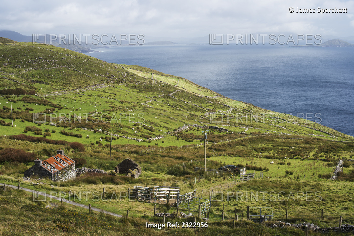 Bolus Head, Abandoned farmhouse; Iveragh Peninsula, County Kerry, Ireland, UK
