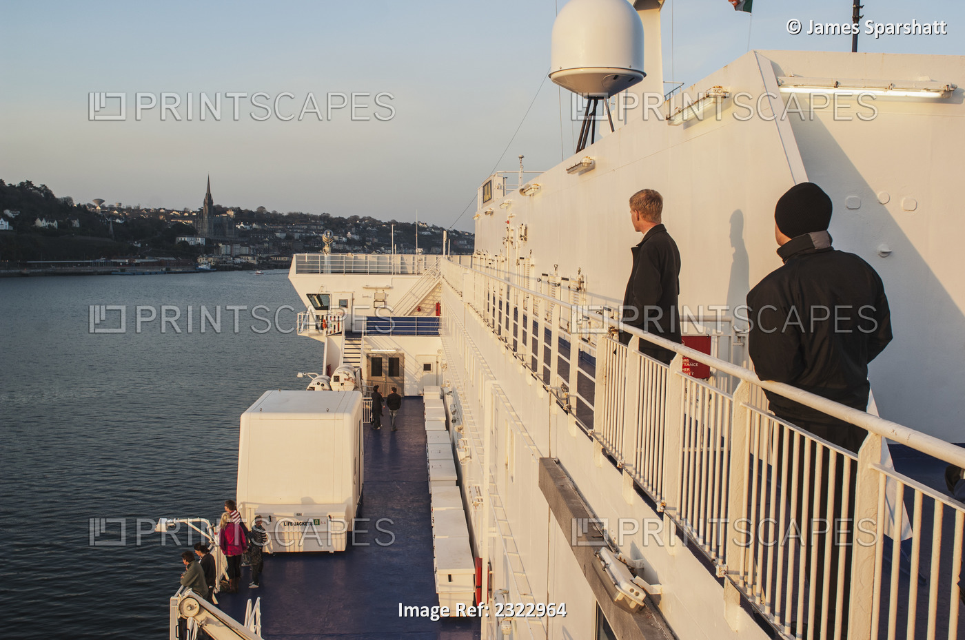 UK, Ireland, County Cork, Cork City, Passengers on ferry