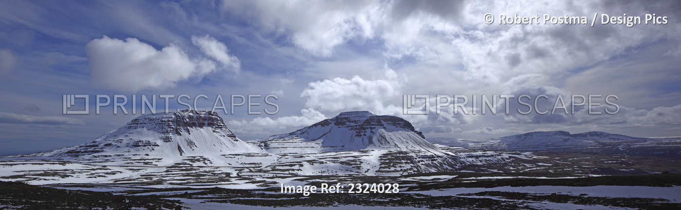 Mountains In The Center Of The Westfjords; Iceland
