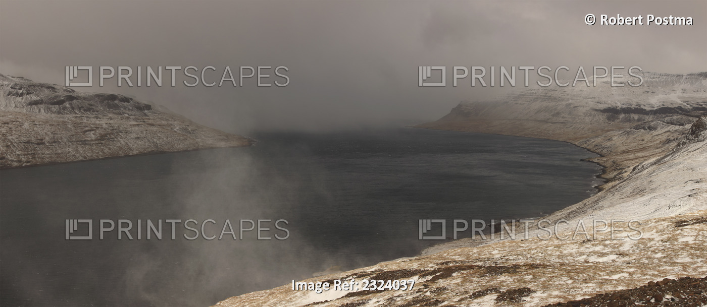 A Wintery Look At A Remote Fjord; Westfjords, Iceland