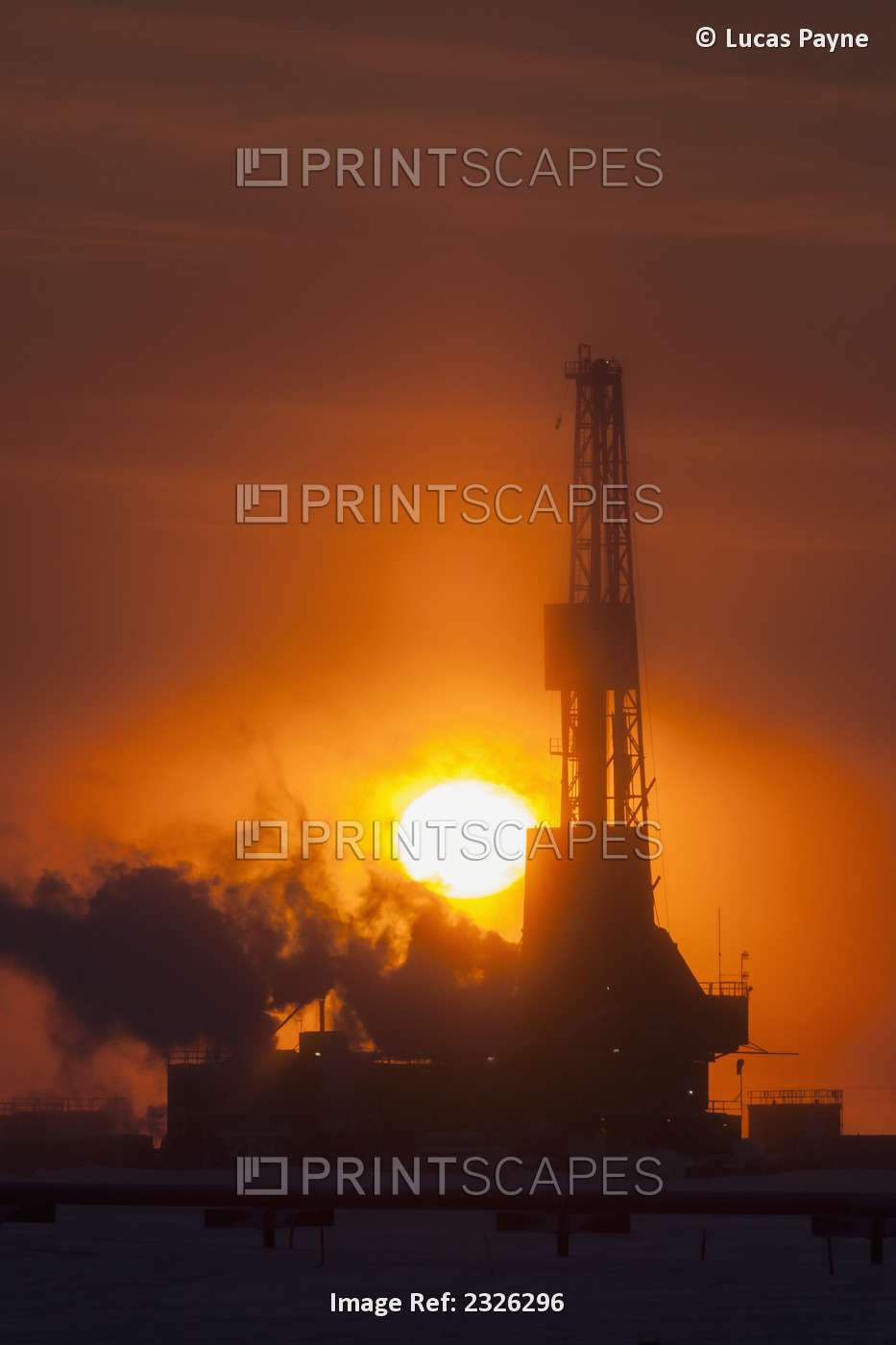 Doyon Drilling Rig At Sunset In The Prudhoe Bay Oil Field, North Slope, Arctic ...