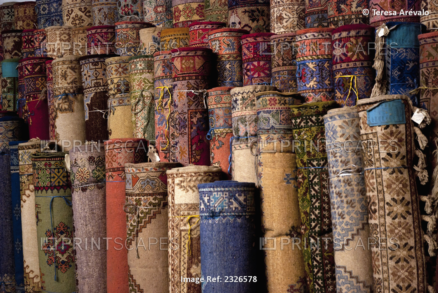 Morocco, Marrakech, Traditional rugs for sale