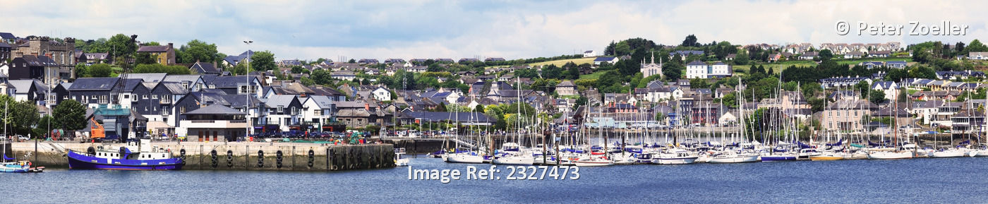 A busy harbour and waterfront;Kinsale county cork ireland