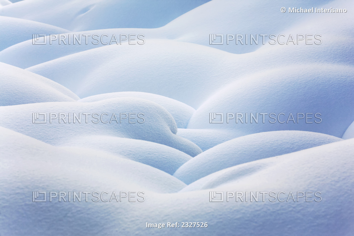 Close up of snow covered round mounds;Lake louise alberta canada