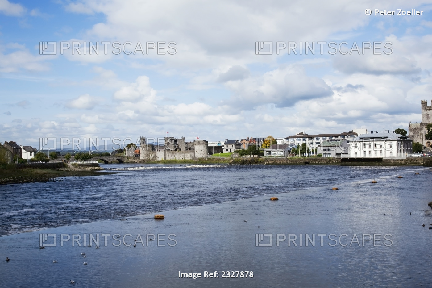 Buildings along the river shannon; Limerick county limerick ireland