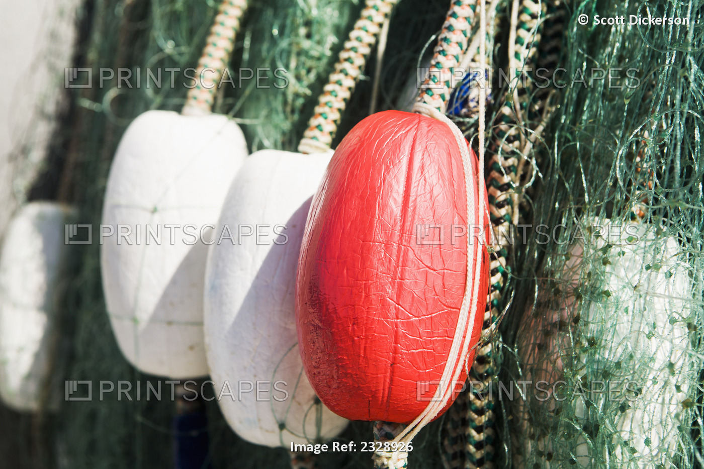 Corks And Nets For Salmon Fishing; Alaska, United States Of America