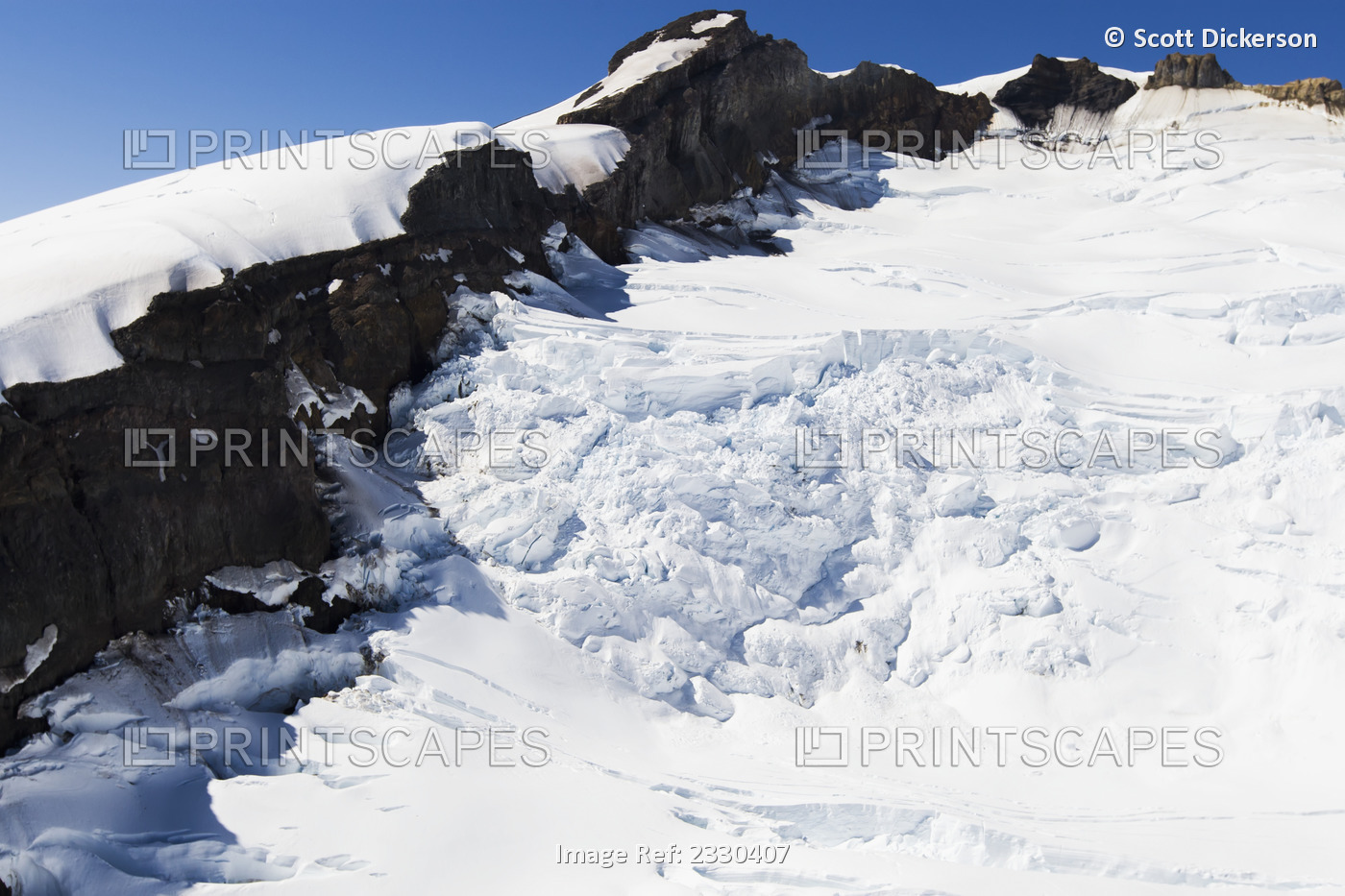 Mount Douglas And Glaciers, Katmai Naional Park; Southwest Alaska, United ...