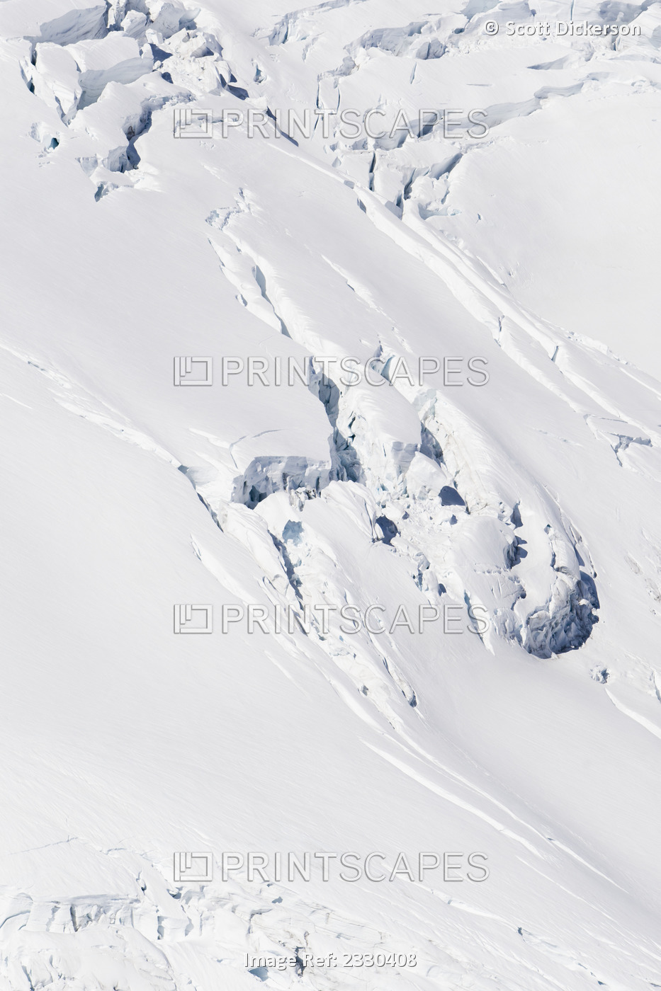 Aerial View Of Mount Douglas And Glaciers, Katmai Naional Park; Southwest ...