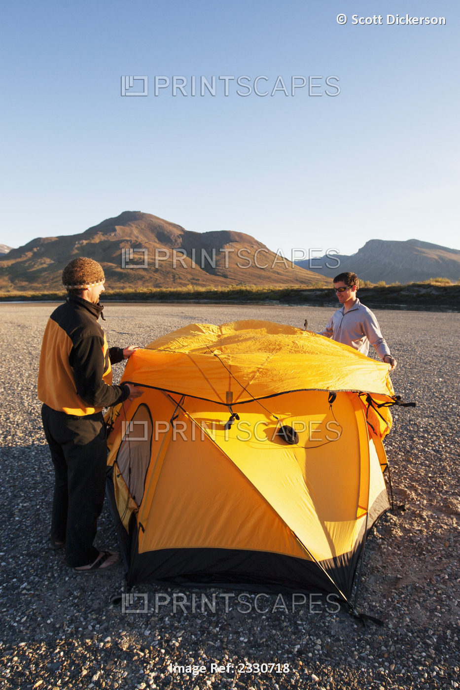 Setting Up Camp On Noatak River Rafting Trip In The Brooks Range, Gates Of The ...