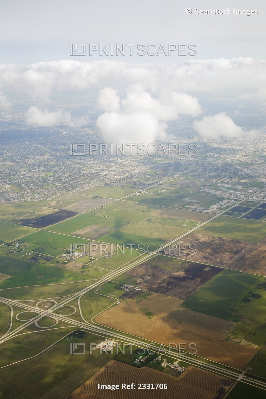 Aerial view of the city of winnipeg; Winnipeg manitoba canada