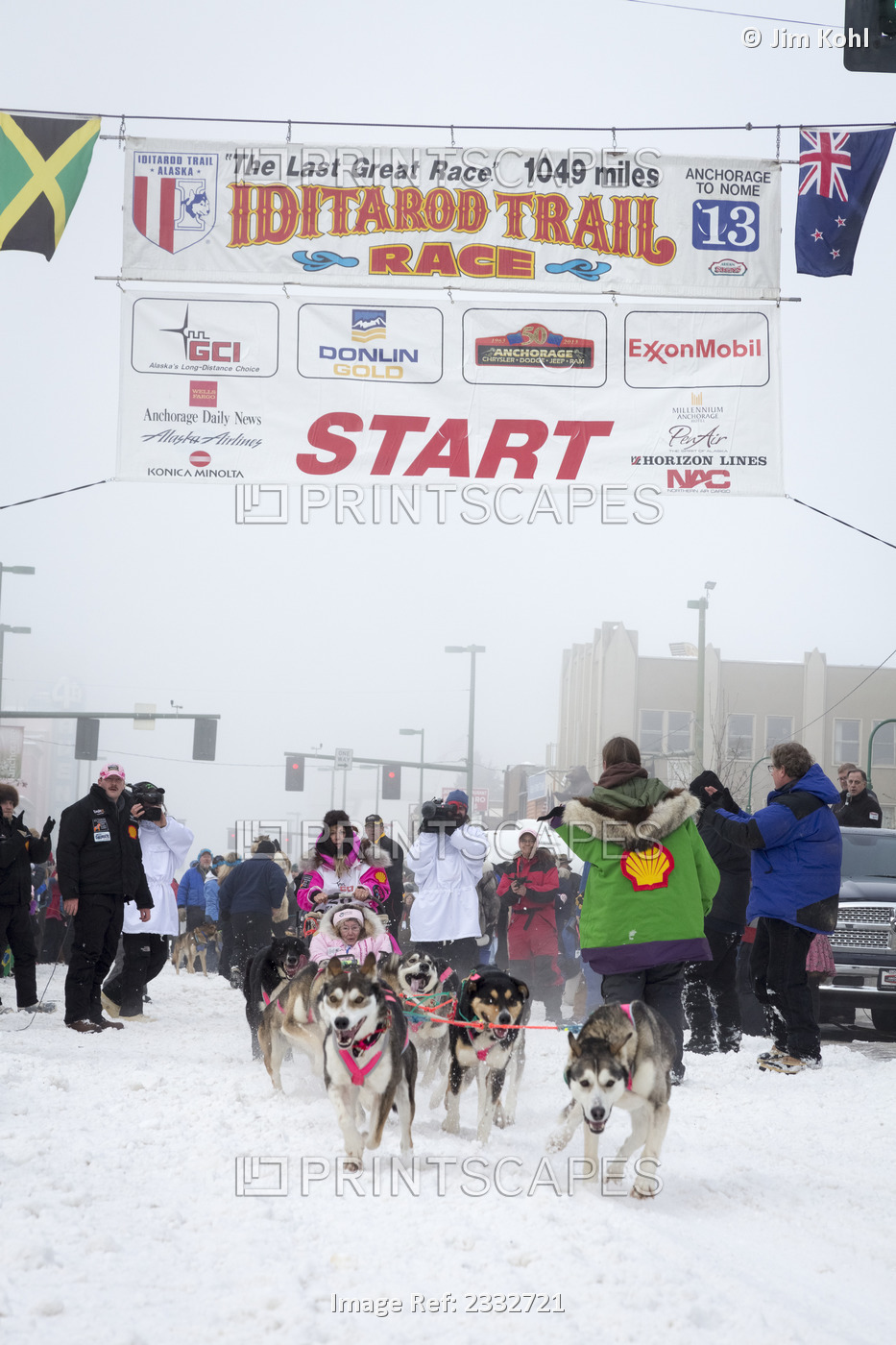 Deedee Jonrowe And Team Leave The Ceremonial Start Line At 4Th Avenue And D ...