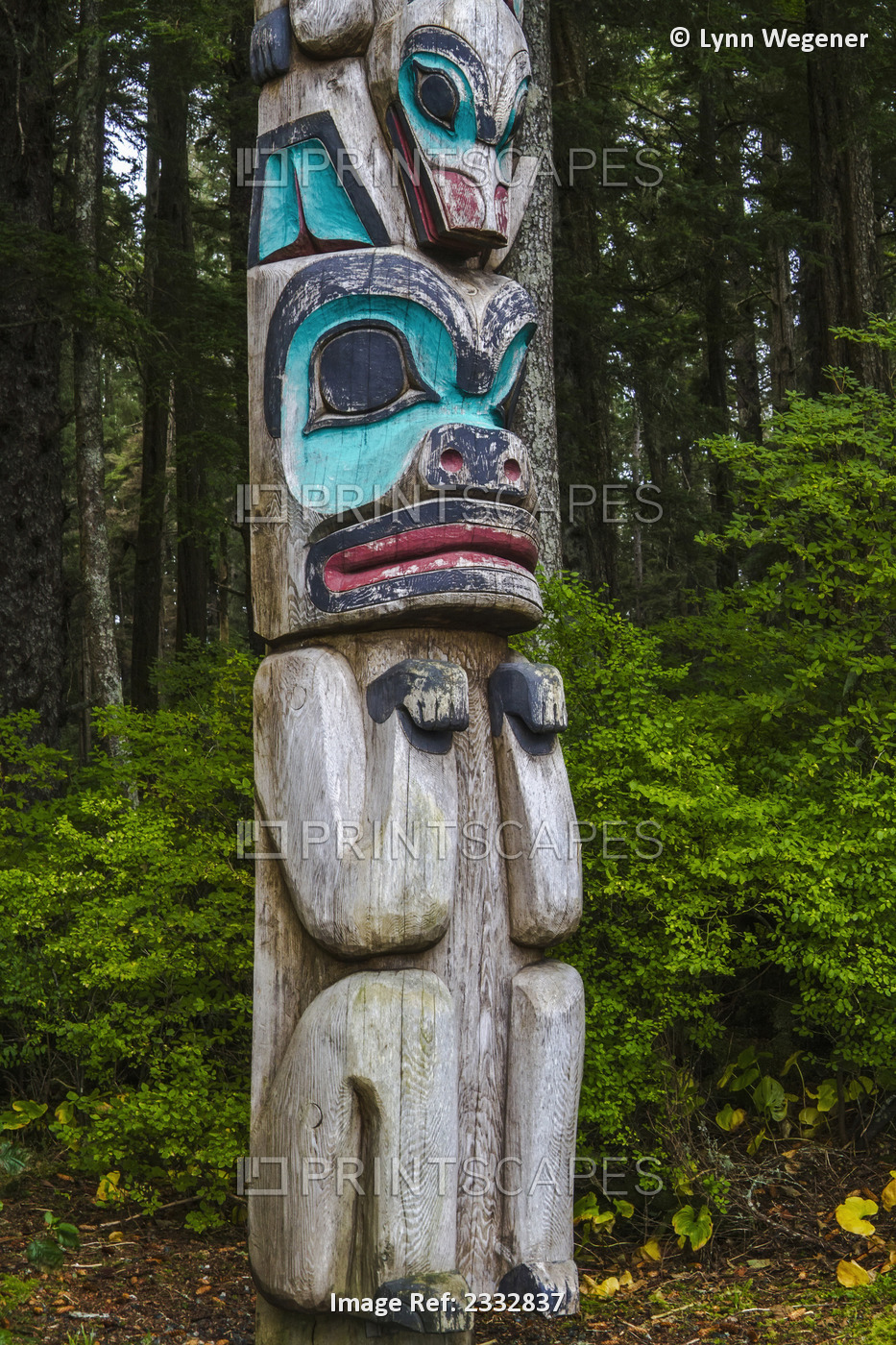 Totem In Sitka National Historical Park, Southeast Alaska, Fall