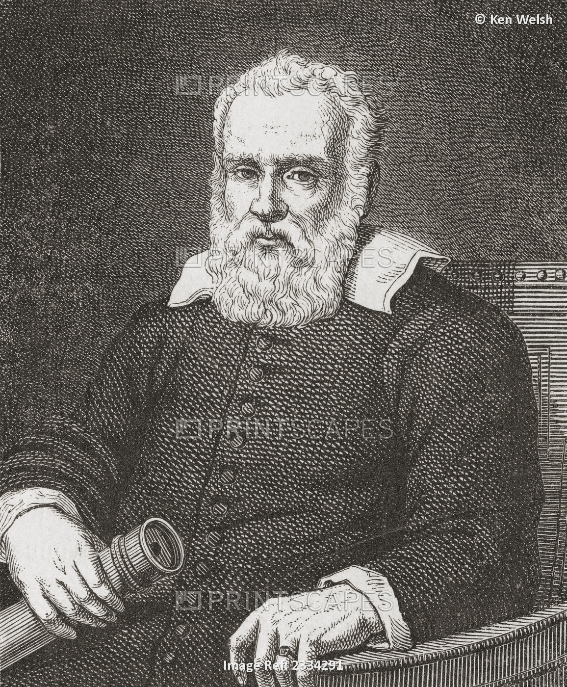 Galileo Galilei, 1564 -1642. Italian Physicist, Mathematician, Astronomer And ...