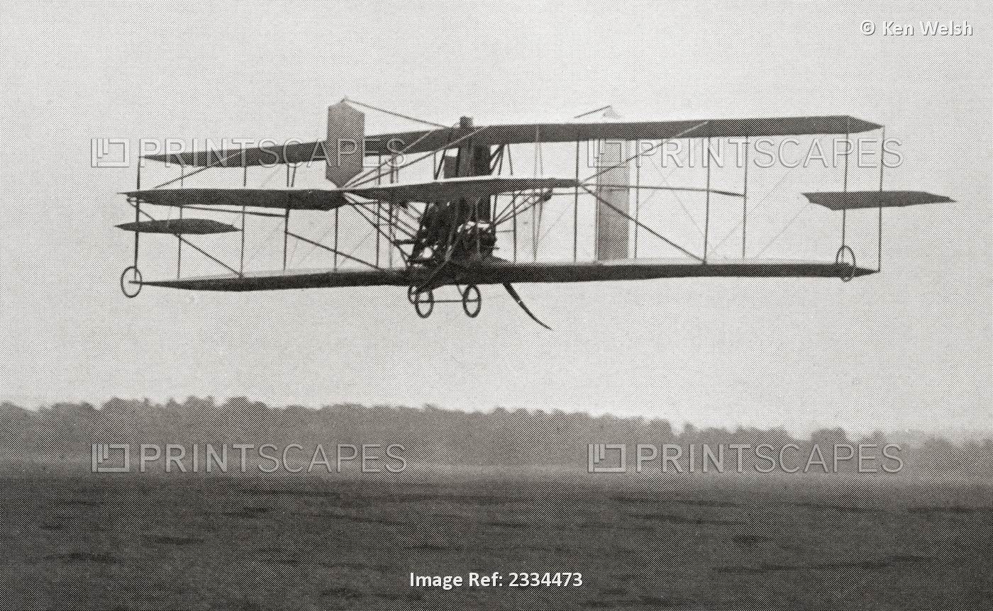 Cody's Biplane In The Air In 1909. Samuel Franklin Cowdery, Later Known As ...