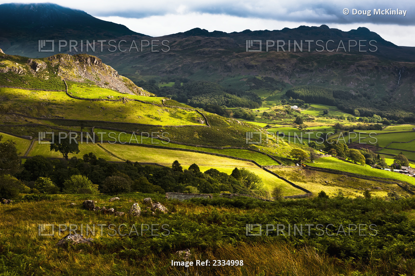 Langdale Hills Of Western Lake District; Cumbria, England, Uk.