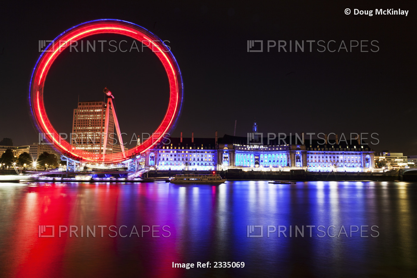 South Bank And London Eye; London, England, Uk