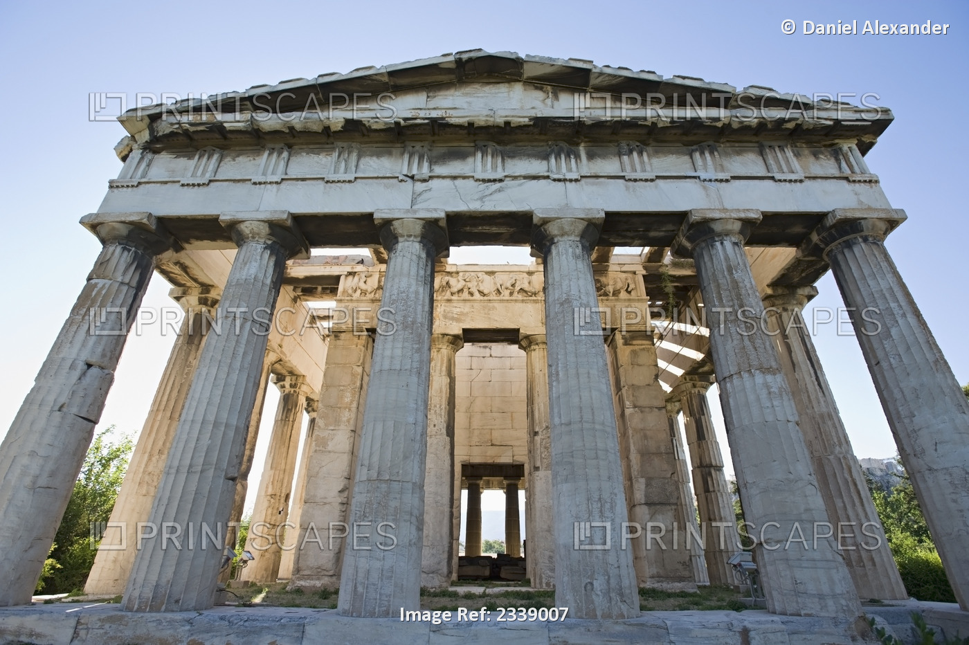 Temple of hephaestus in ancient agora of athens;Athens greece