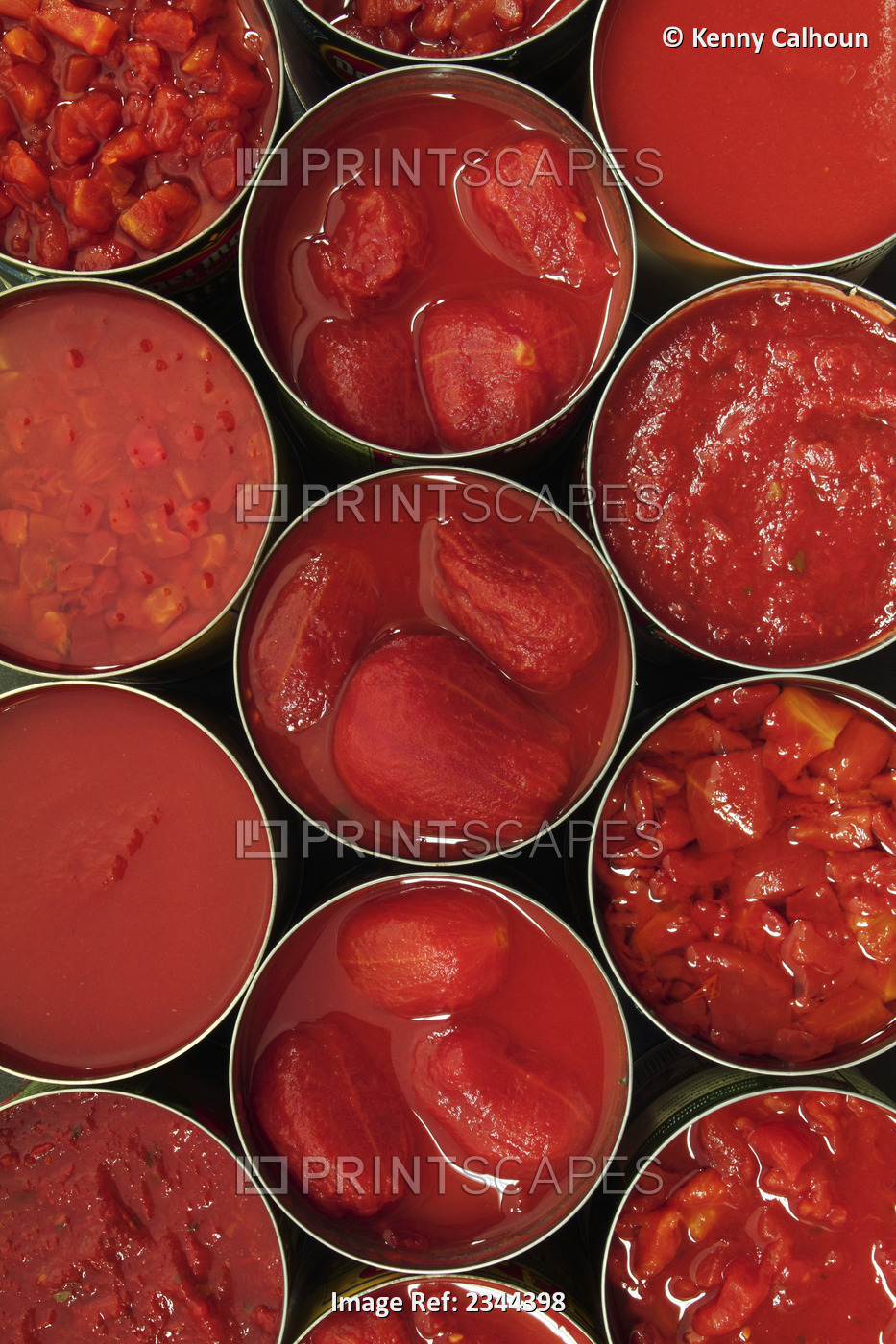 Agriculture - Whole peel, diced and sauce processing tomatoes in cans at a ...