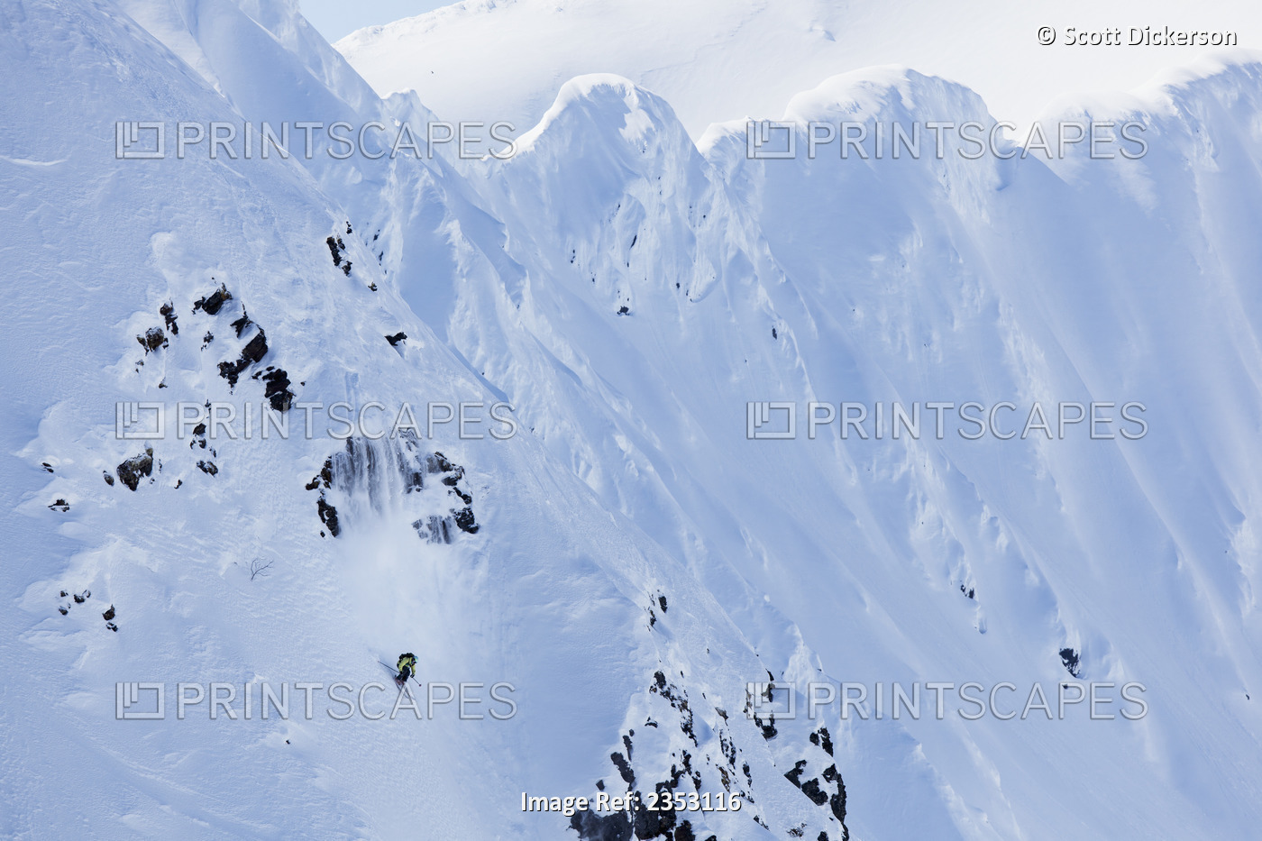 Backcountry Skiing In The Chugach Mountains In Late Winter; Southcentral ...