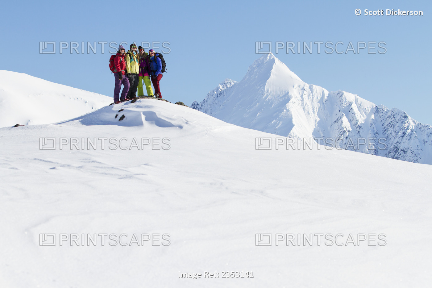 Women Hanging Out In The Chugach Mountains While Backcountry Skiing By ...