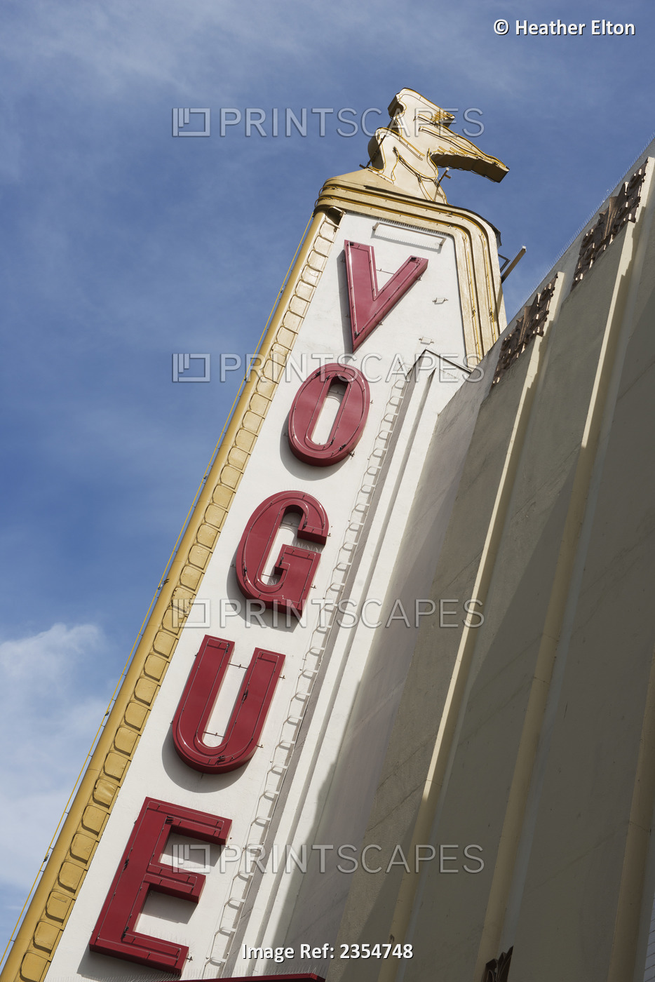 Sign For The Historic Vogue Theatre; Vancouver, British Columbia, Canada