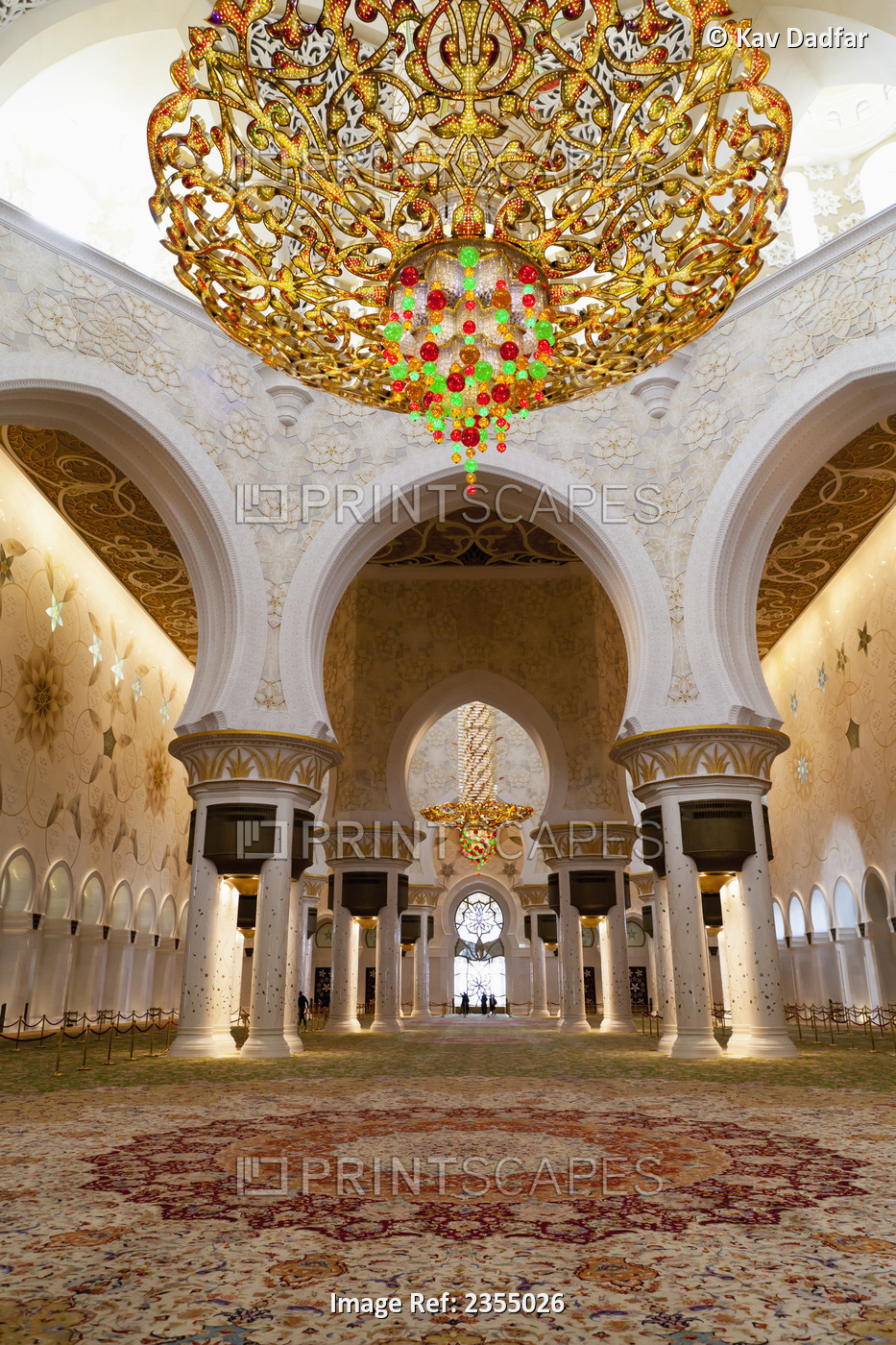 Inside The Sheikh Zayed Grand Mosque; Abu Dhabi, United Arab Emirates
