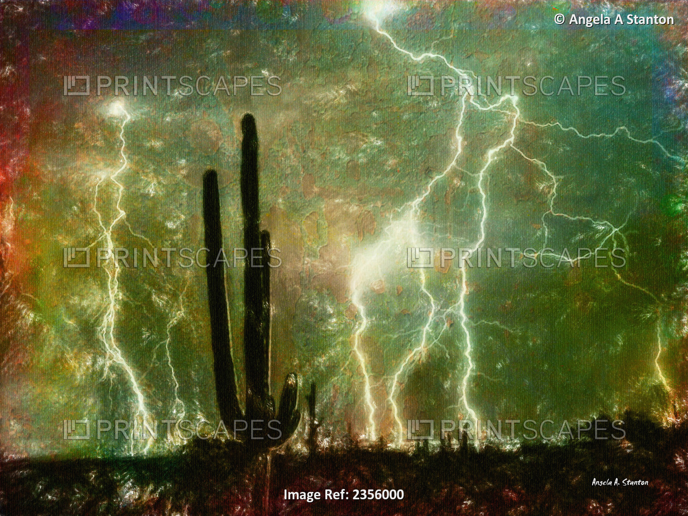 Computer Generated Image Of Lightening Strikes From Cloud To Ground And A ...
