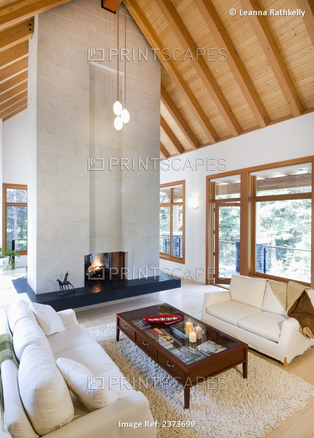 A Contemporary Style Living Room; Whistler, British Columbia, Canada