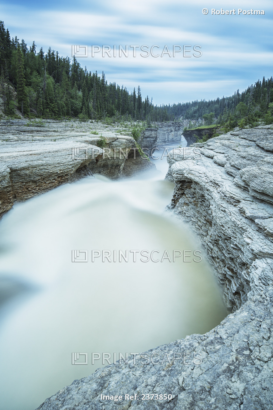 The Trout River Flows Over Whittaker Falls On This One Minute Exposure; ...