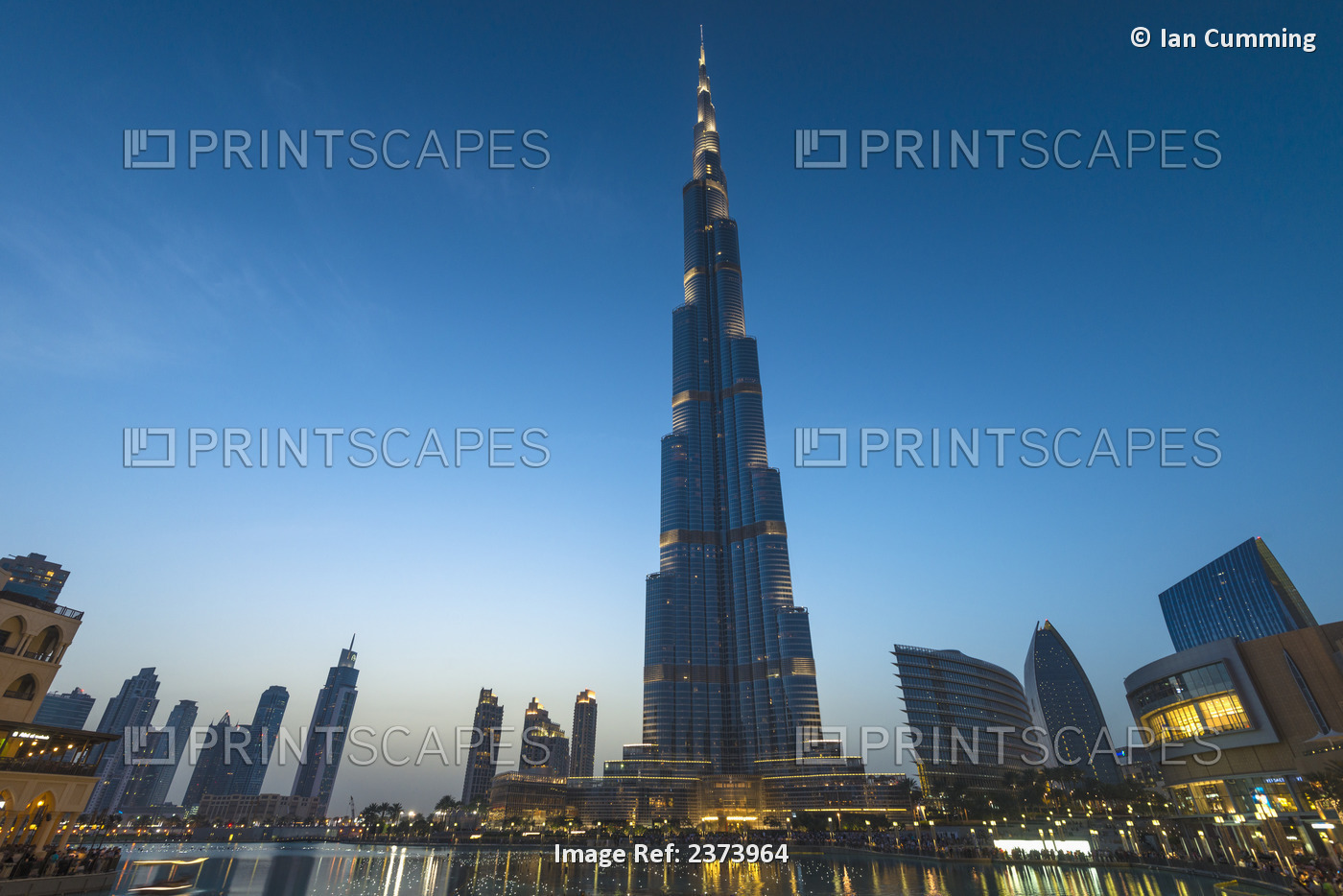 The Burj Khalifa At Dusk; Dubai, United Arab Emirates