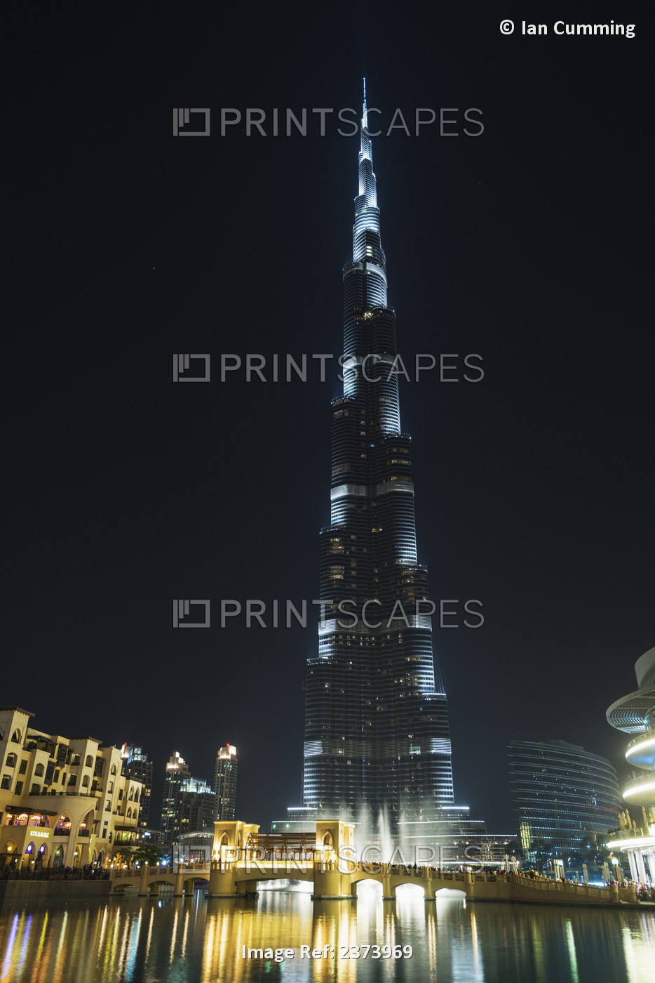 The Burj Khalifa At Night; Dubai, United Arab Emirates