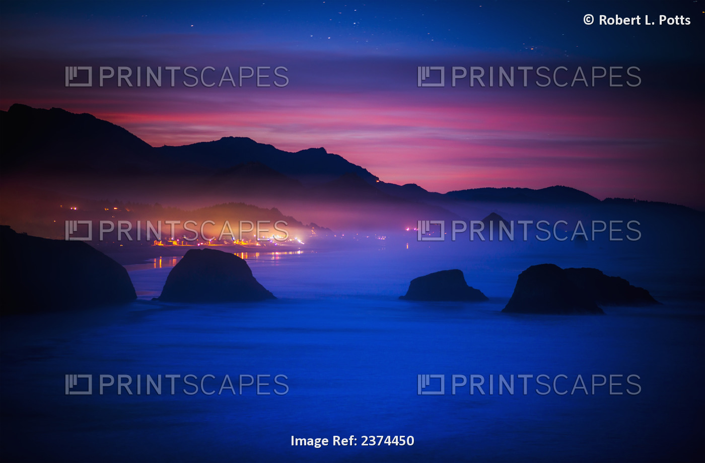 A New Day Begins On The West Coast; Cannon Beach, Oregon, United States Of ...