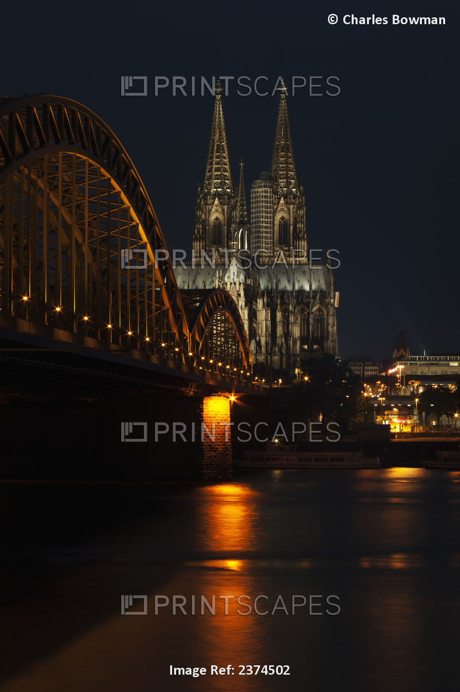 Hohenzollern Bridge Over The River Rhine And Cologne Cathedral; Cologne, Germany