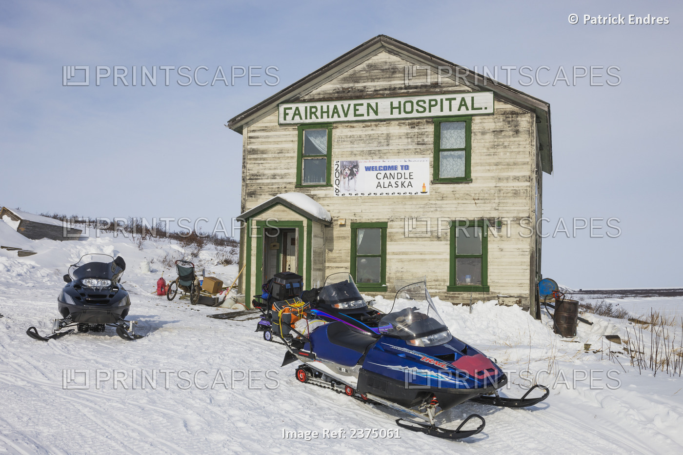 Historic Buildings In The Ghost Town Of Candle, Alaska, The Halfway Checkpoint ...