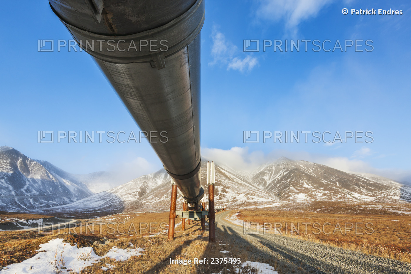 Trans Alaska Oil Pipeline On The South Side Of Atigun Pass Of The Brooks Range, ...