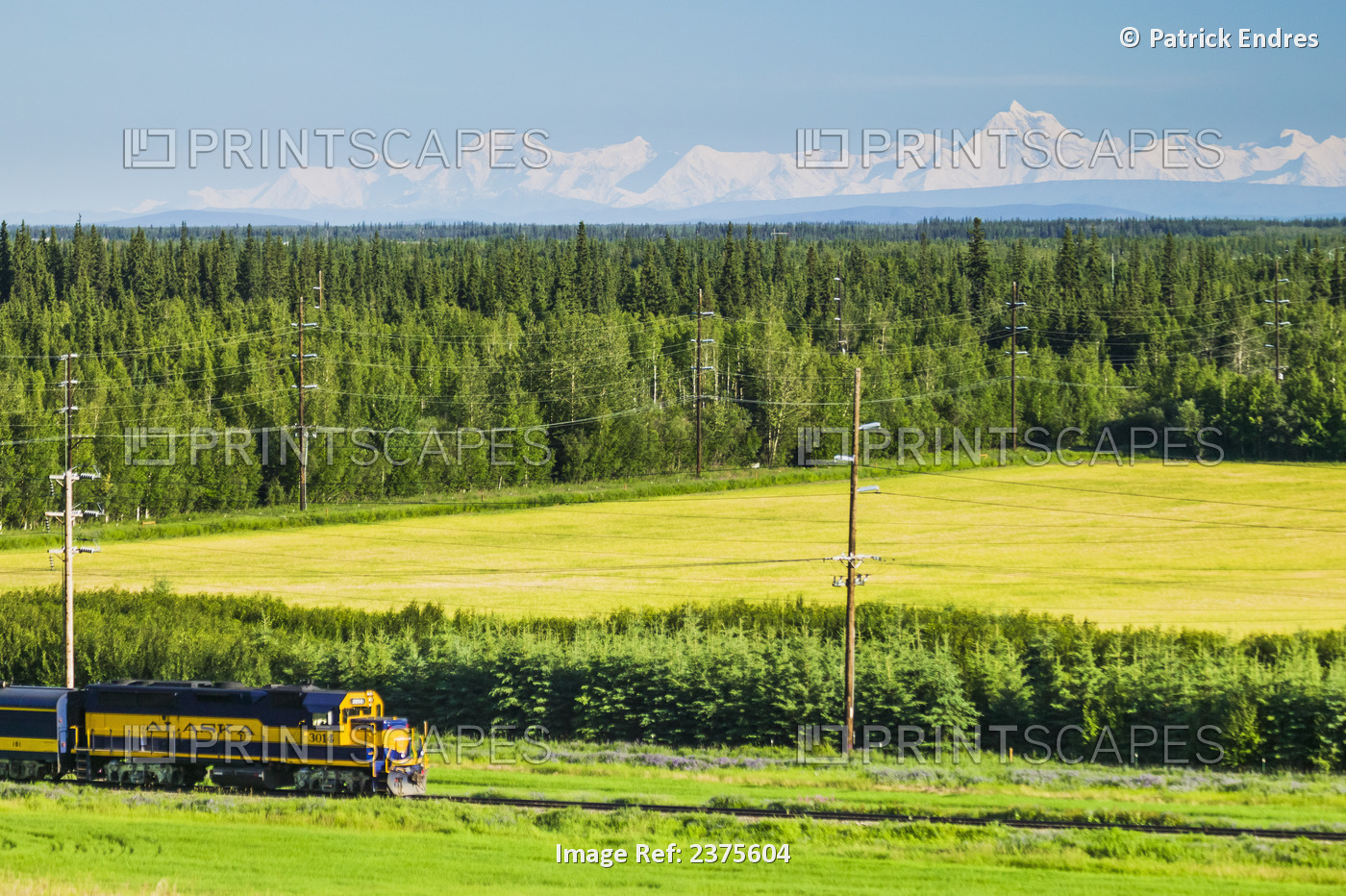 Alaska Railroad Passenger Train, Alaska Mountain Range, University Of Alaska ...