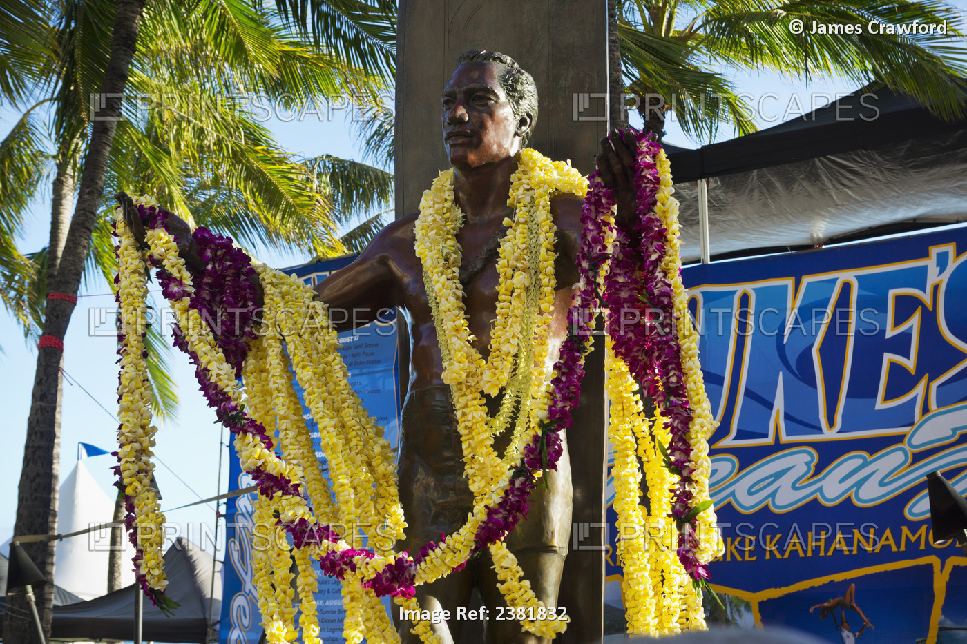 Lei Draping Ceremony At Duke's Oceanfest; Honolulu, Oahu, Hawaii, United States ...