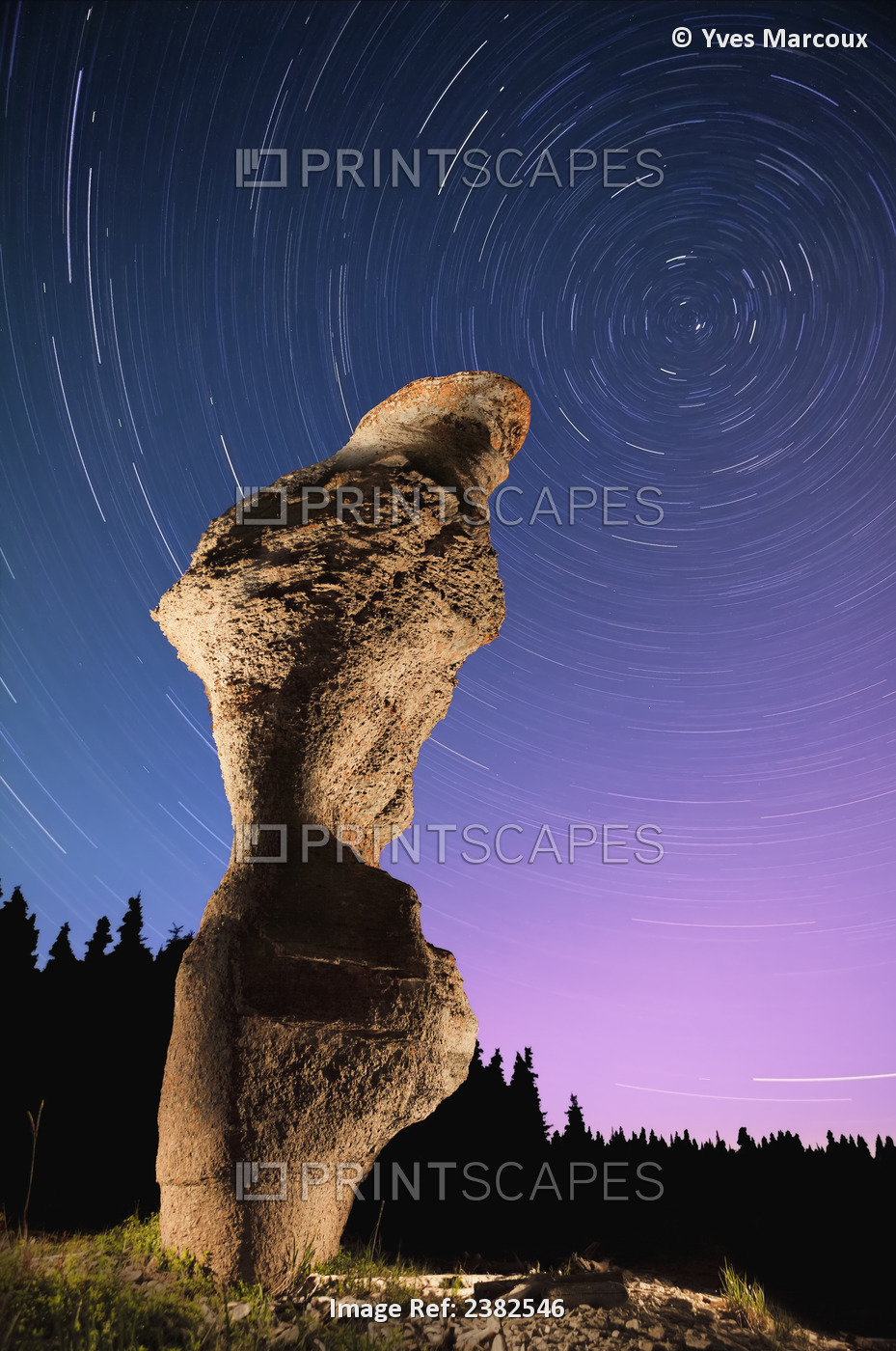 Light Painting On Monolith And Star Trails, Anse Des Bonnes Femmes At Ile ...