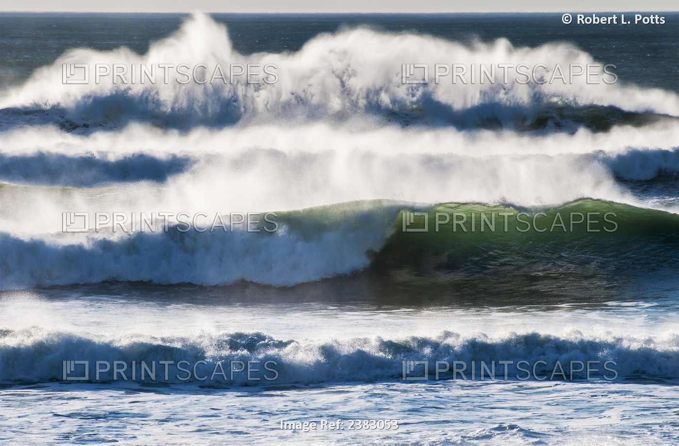 Waves Break On The Shore; Cannon Beach, Oregon, United States Of America