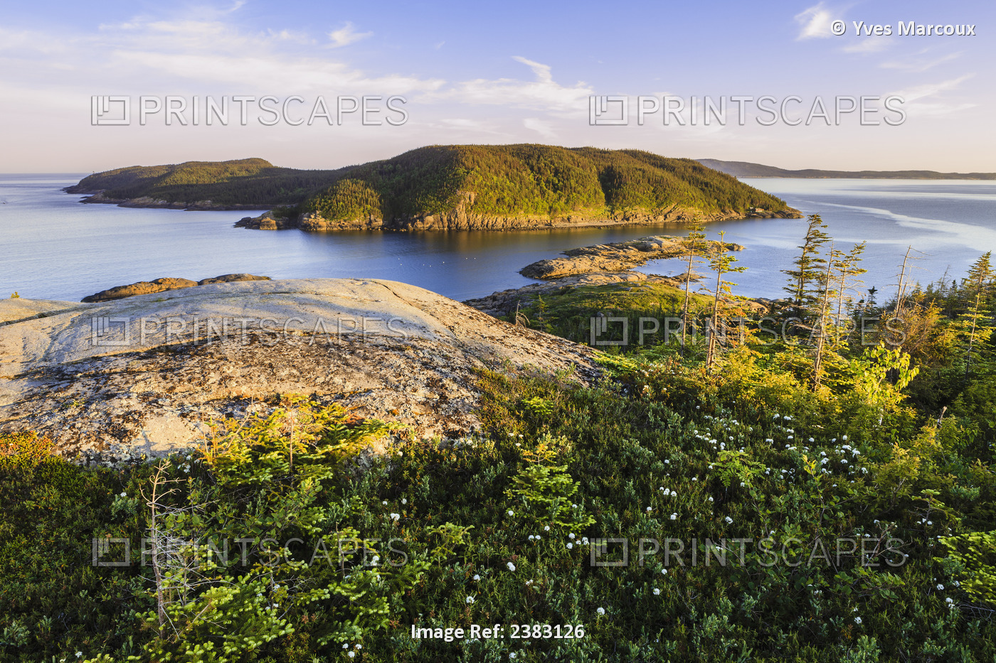 Pointe Sud At Sunset; Grande Basque Island, Cote-Nord, Quebec, Canada