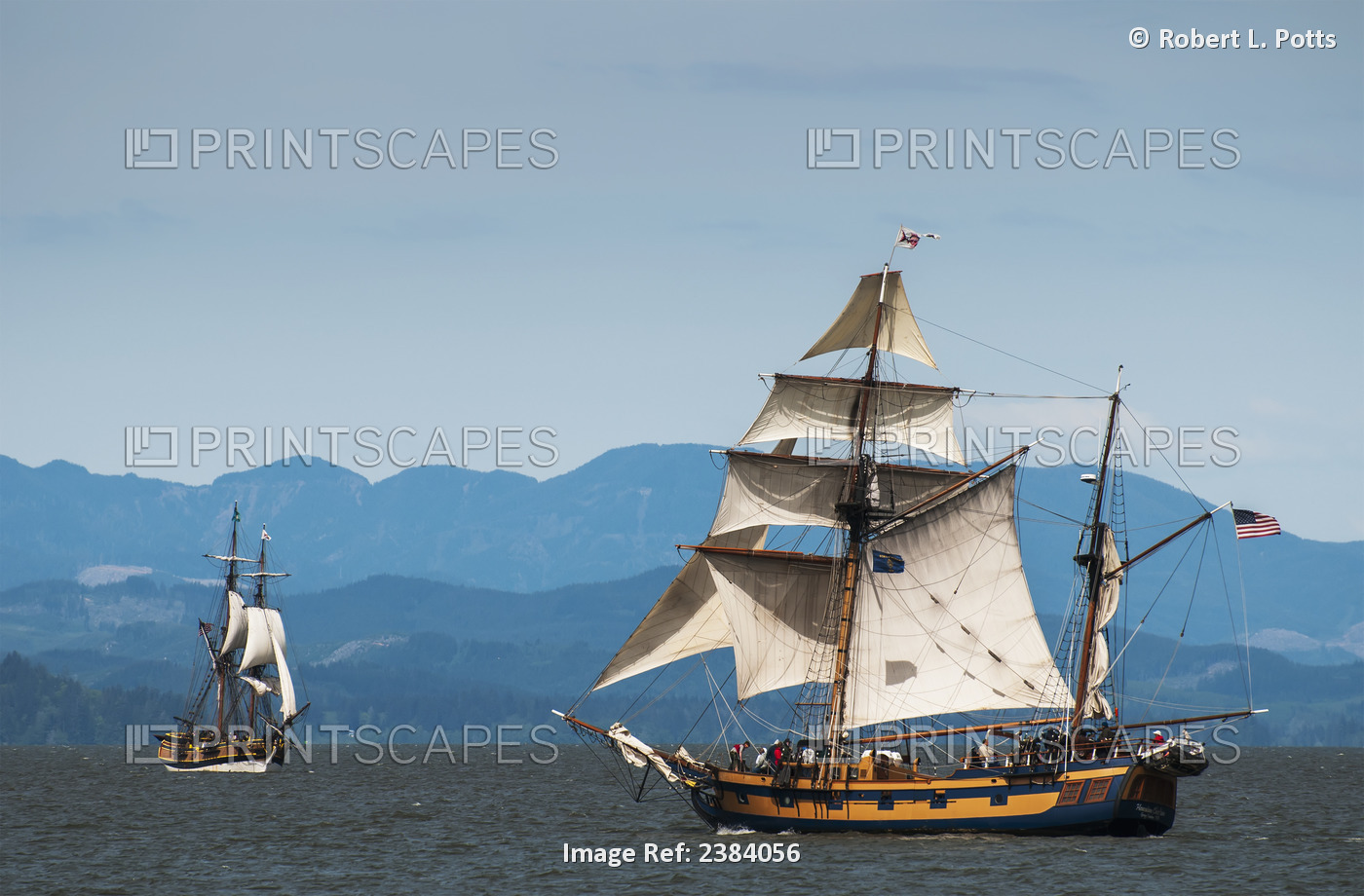 Tall Ships Sail On The Columbia River Near Astoria; Oregon, United States Of ...