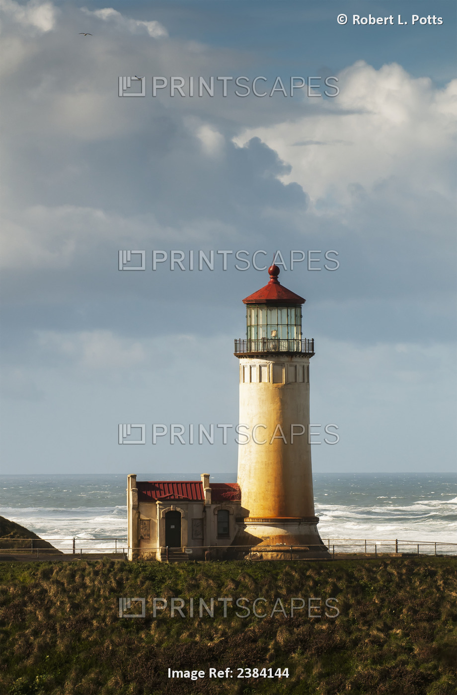 North Head Lighthouse At Cape Disappointment State Park; Ilwaco, Washington, ...