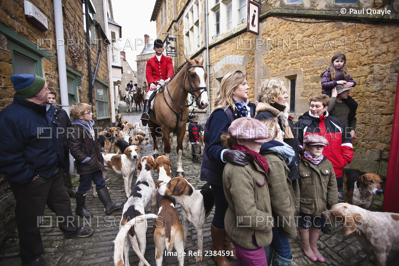 The Traditional Boxing Day Hunt In The Centre Of Castle Cary; Somerset, England