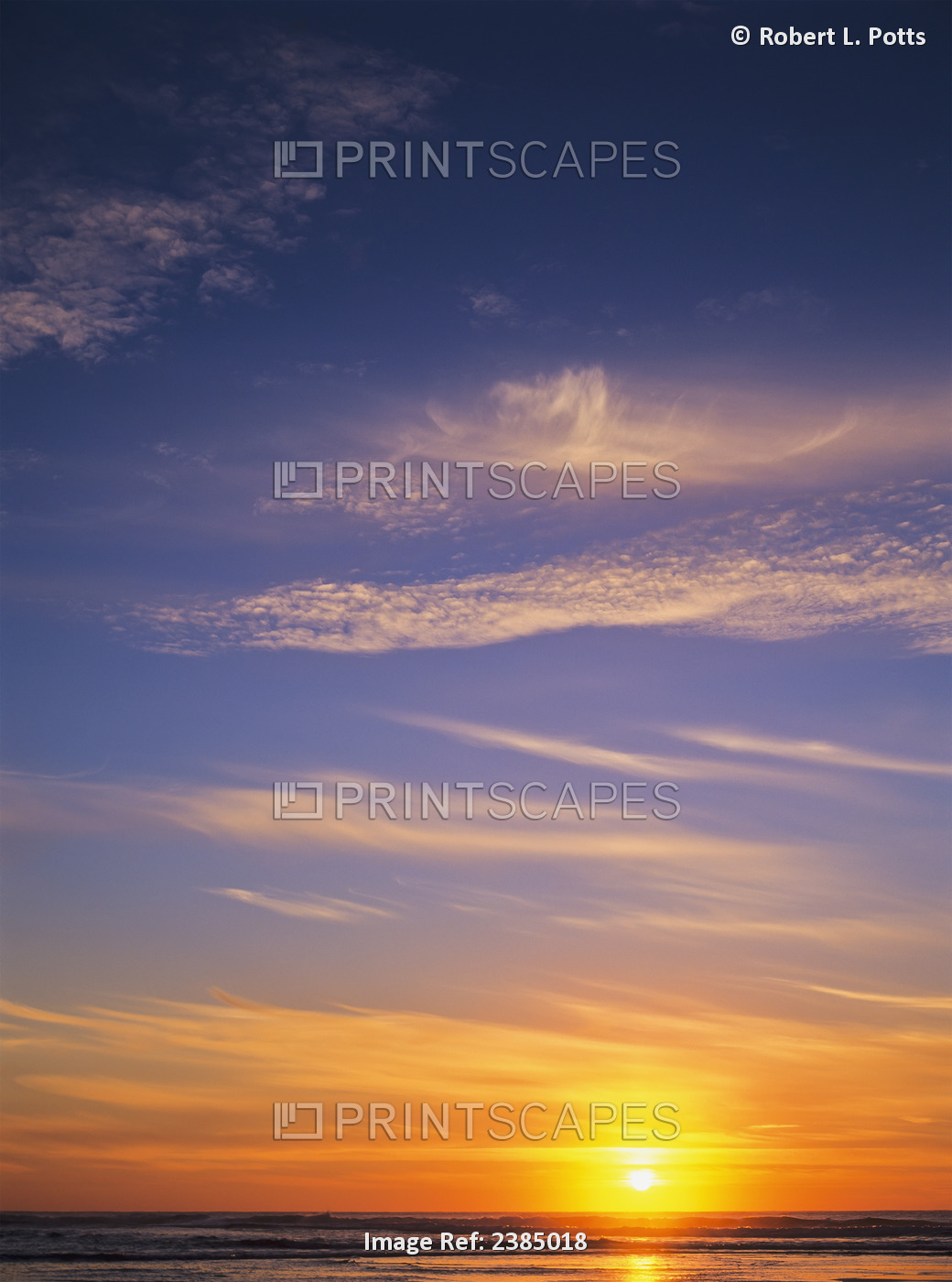 The Sun Sets At Umpqua Beach; Winchester Bay, Oregon, United States Of America