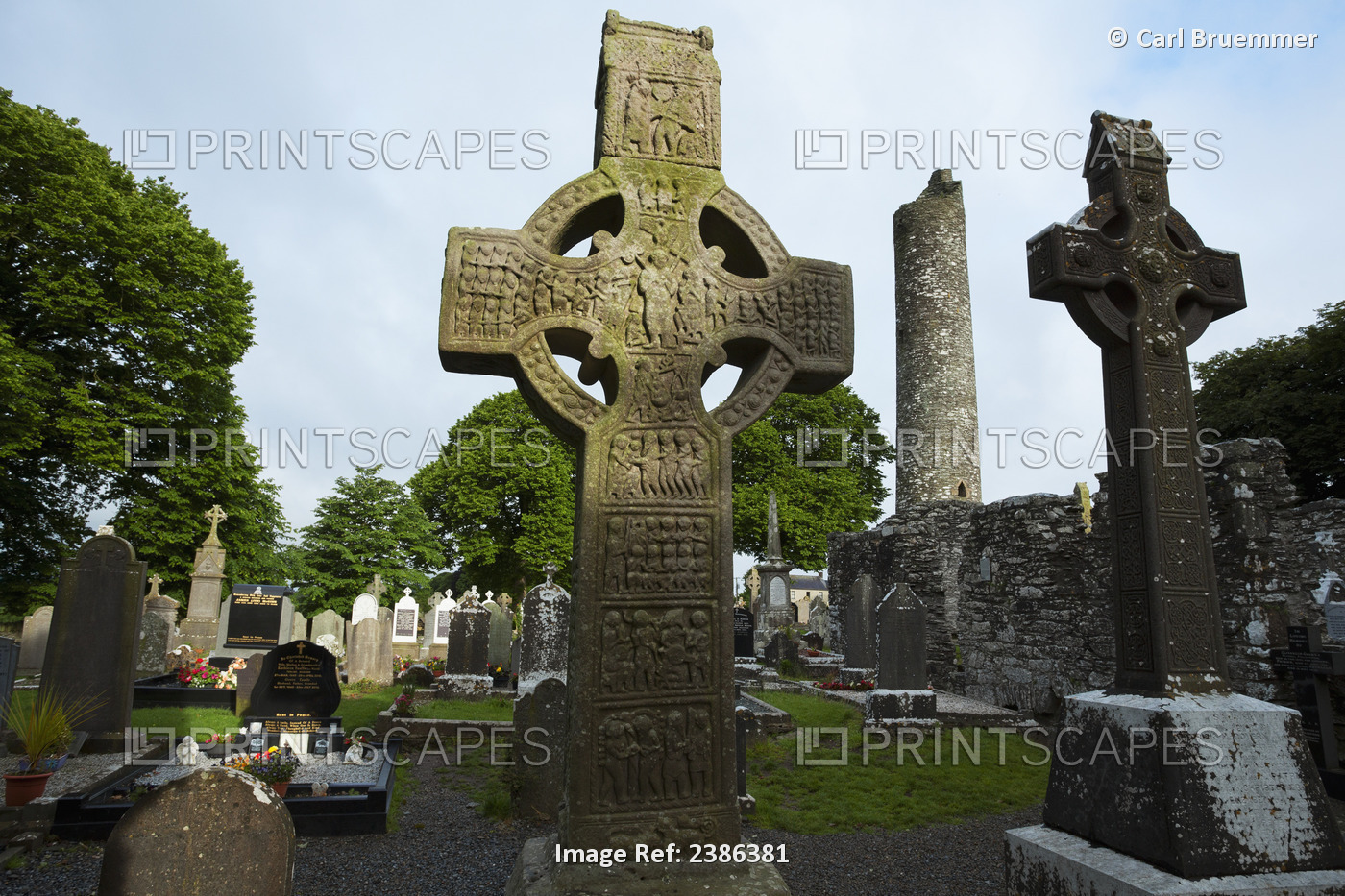 High Cross And Round Tower; Monasterboice, County Louth, Ireland