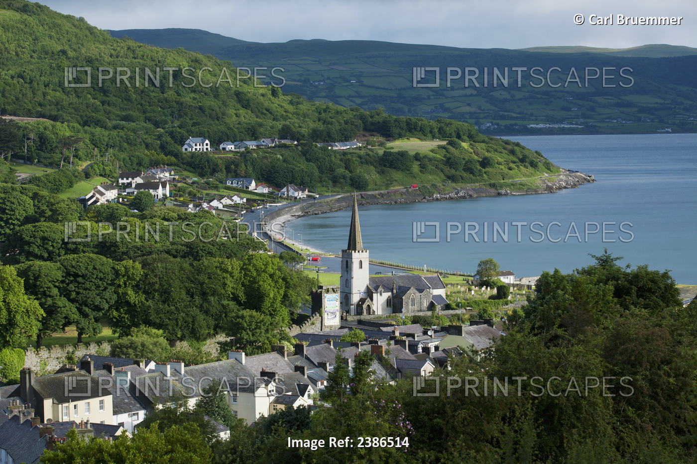 A Village On The Antrim Coast In Northern Ireland; Glenarm, County Antrim, ...