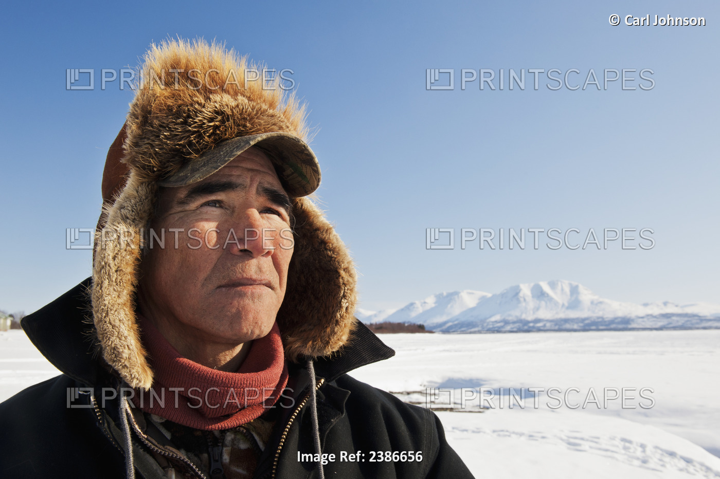 Portrait Of A Dena'ina Athabascan Resident Of The Village Of Nondalton Looks ...